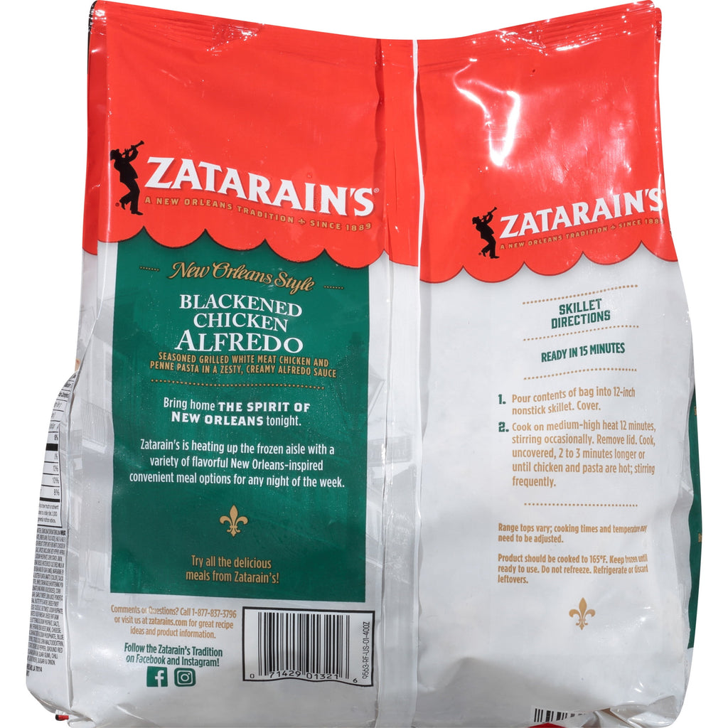 Zatarain's Family Size Frozen Blackened Chicken Alfredo 40 Oz