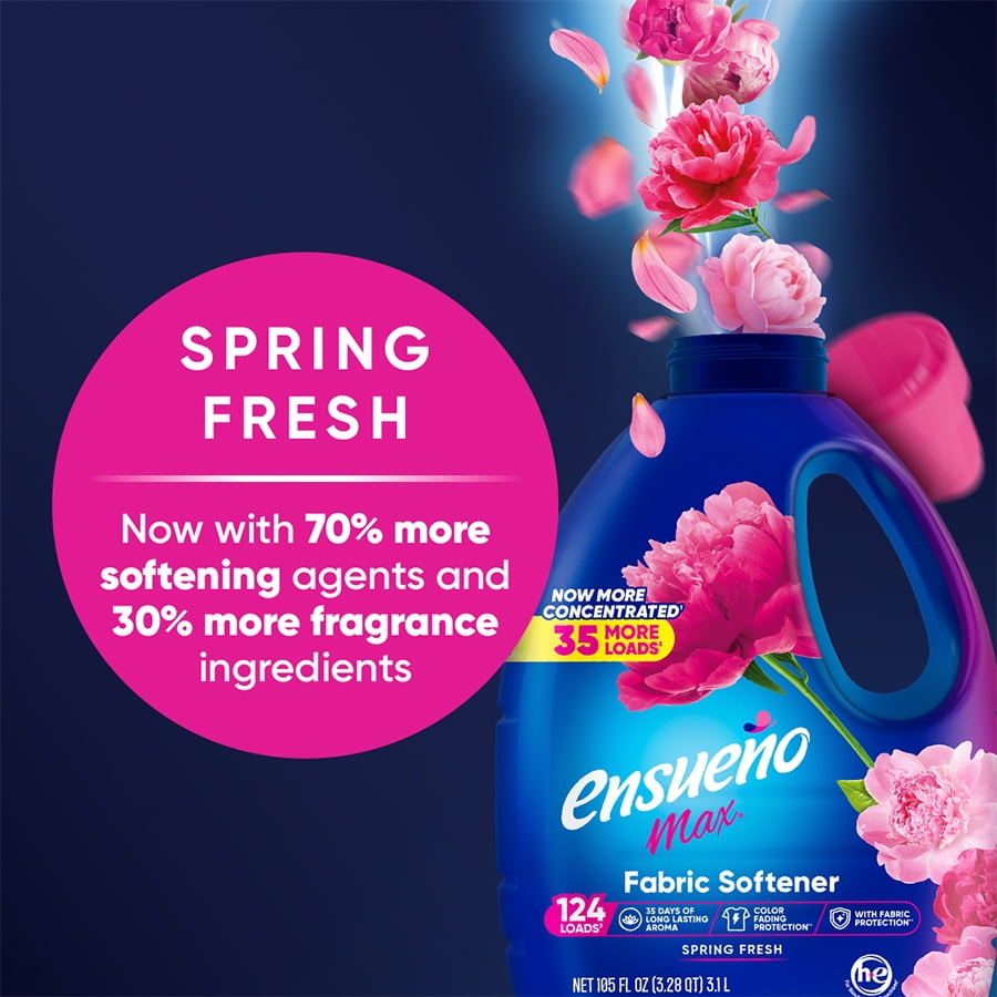 Ensueno Spring Fresh Liquid Fabric Softener 105 fl oz 120 Loads