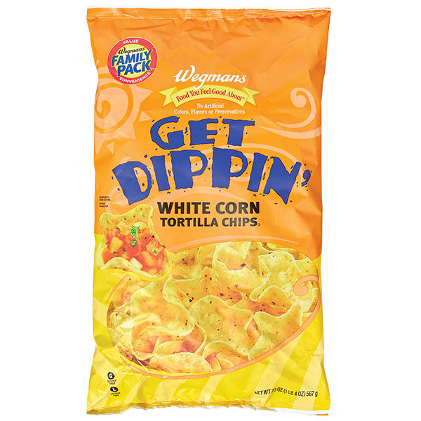 Wegmans Get Dippin' White Corn Tortilla Chips Family Pack 20 Oz