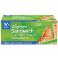 Wegmans Press & Close Top Sandwich Storage Bags 90 Count