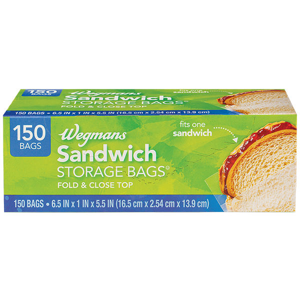 Wegmans Fold & Close Top Sandwich Storage Bags 150 Ct