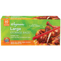 Wegmans Large Slider Top Storage Bags Gallon Size 60 Count