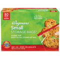 Wegmans Small Slider Top Storage Bags Quart Size 80 Count Family Pack