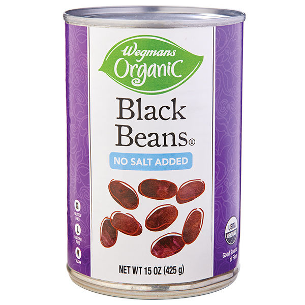 Wegmans Organic Black Beans No Salt Added 15 Oz