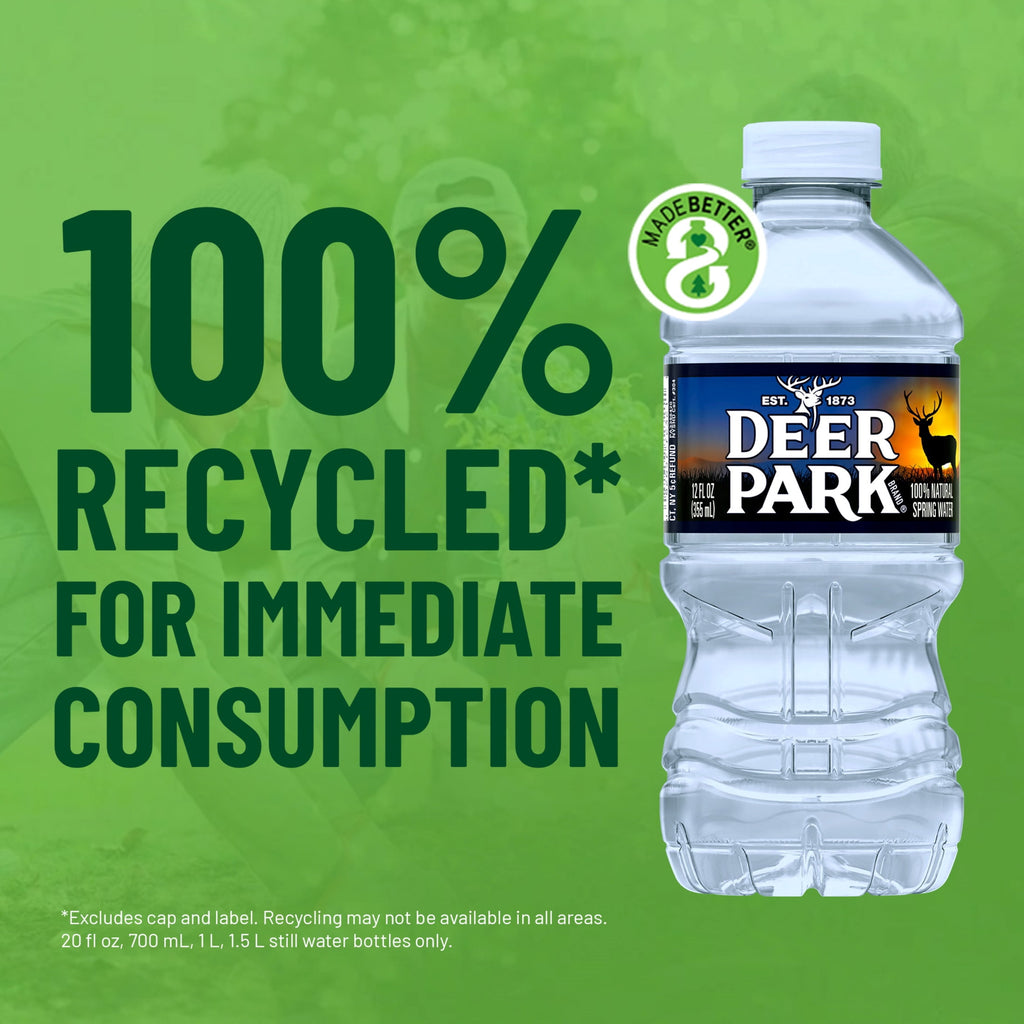 Deer Park Spring Water 12 fl oz Plastic Bottles 12 Pack