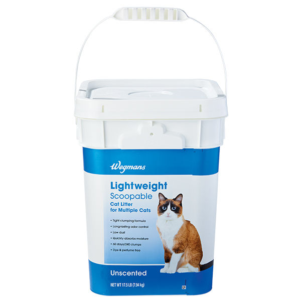Wegmans Unscented Lightweight Scoopable Cat Litter For Multiple Cats 12 Lb