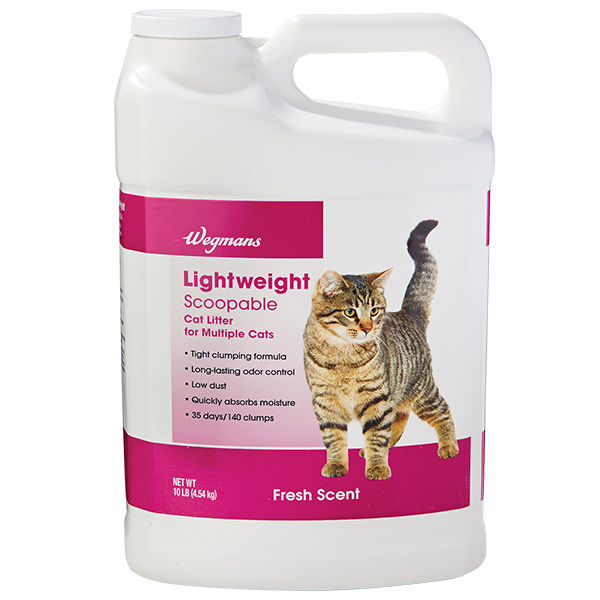 Wegmans Fresh Scent Lightweight Scoopable Cat Litter for Multiple Cats 12 Lb
