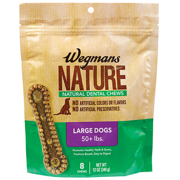 Wegmans Nature Large Dogs Natural Dental Chews 8 Count