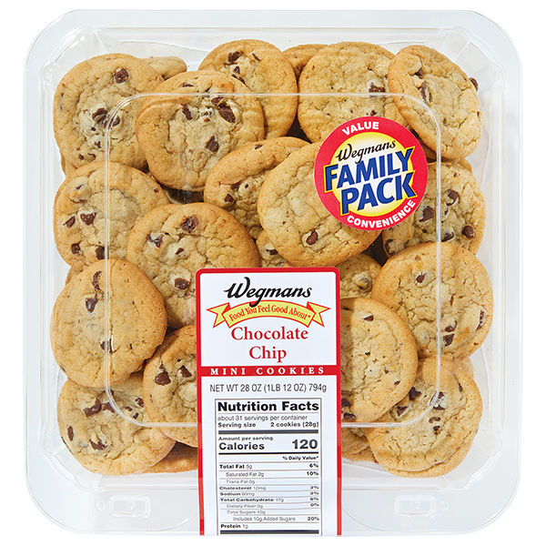 Wegmans Mini Chocolate Chip Cookies Family Pack 28 Oz