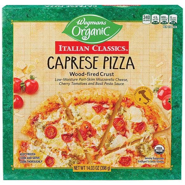 Wegmans Organic Italian Classics Wood-Fired Crust Caprese Pizza 14.1 oz