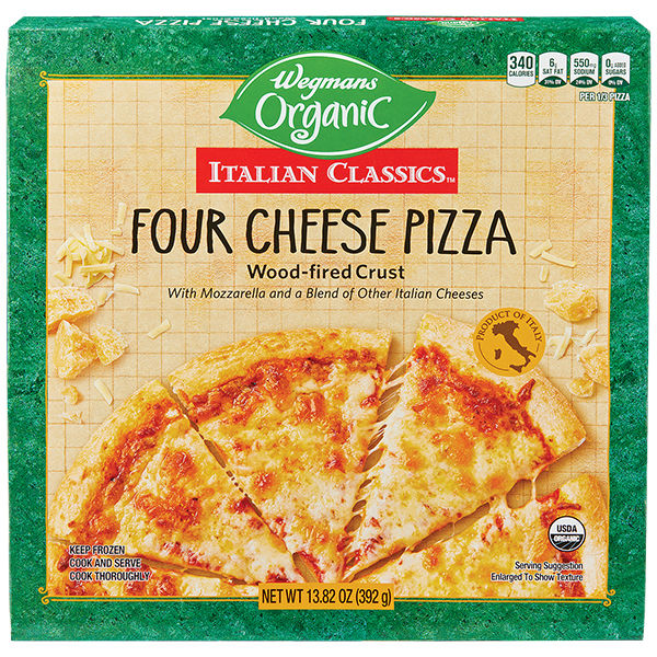 Wegmans Organic Italian Classics Wood-Fired Crust Four Cheese Pizza 13.82 oz