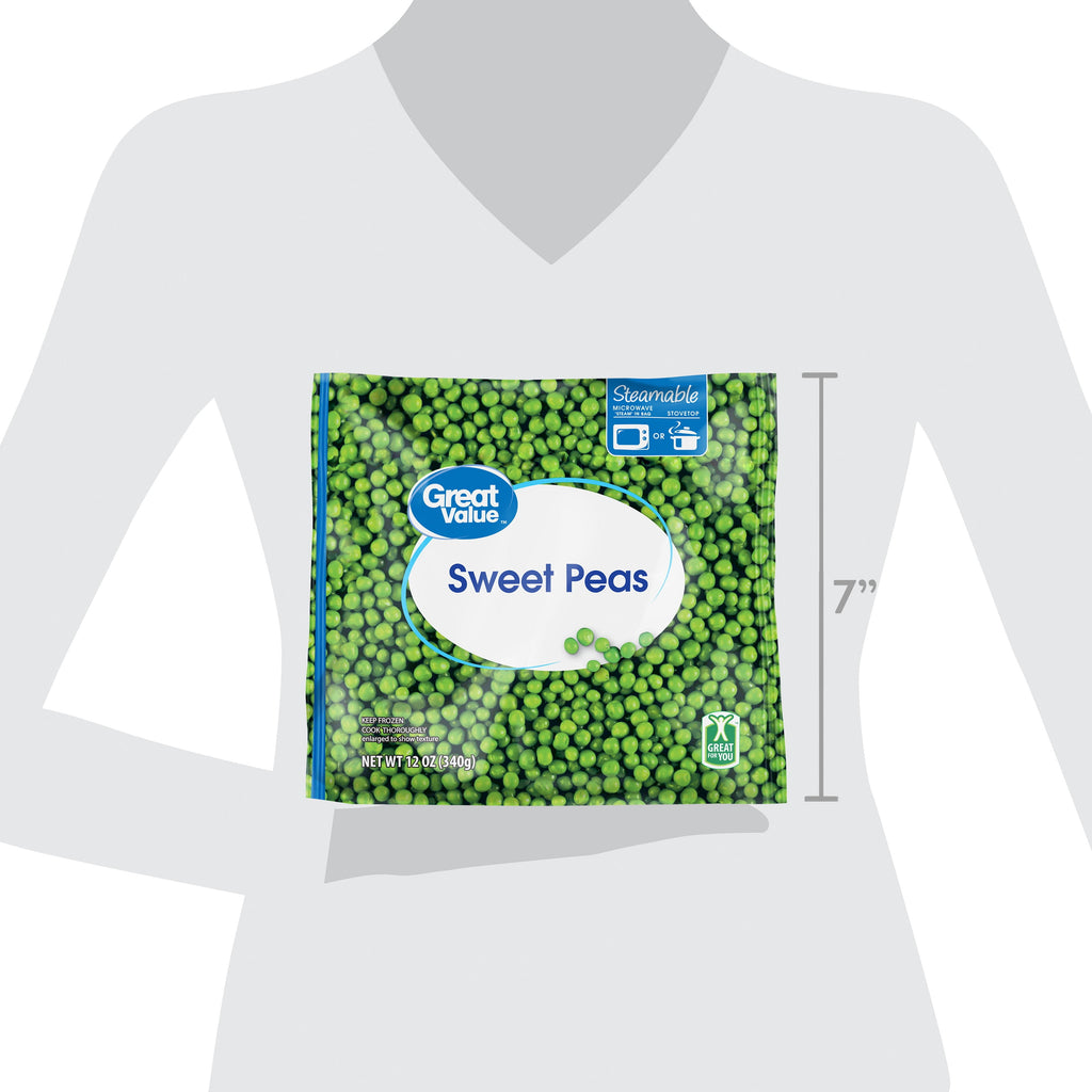 Great Value Sweet Peas Frozen 12 Oz