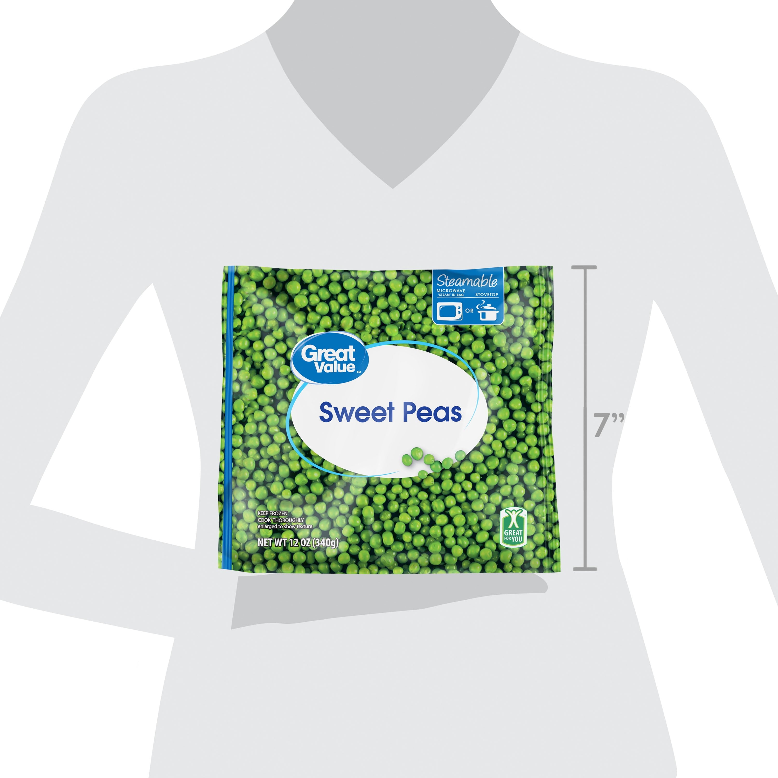 Great Value Sweet Peas Frozen 12 Oz