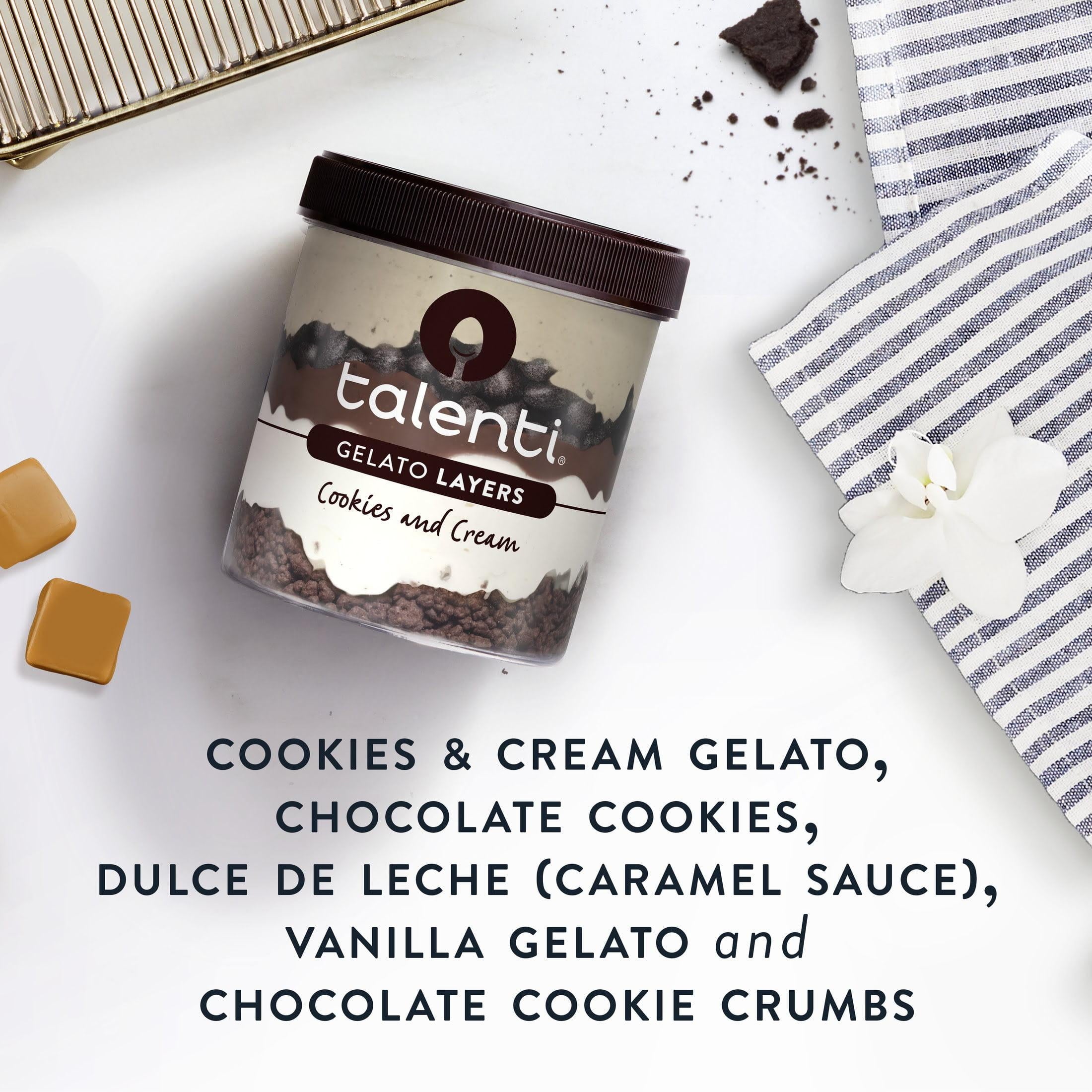 Talenti Gelato Layers Cookies and Cream Frozen Dessert 1 Pint