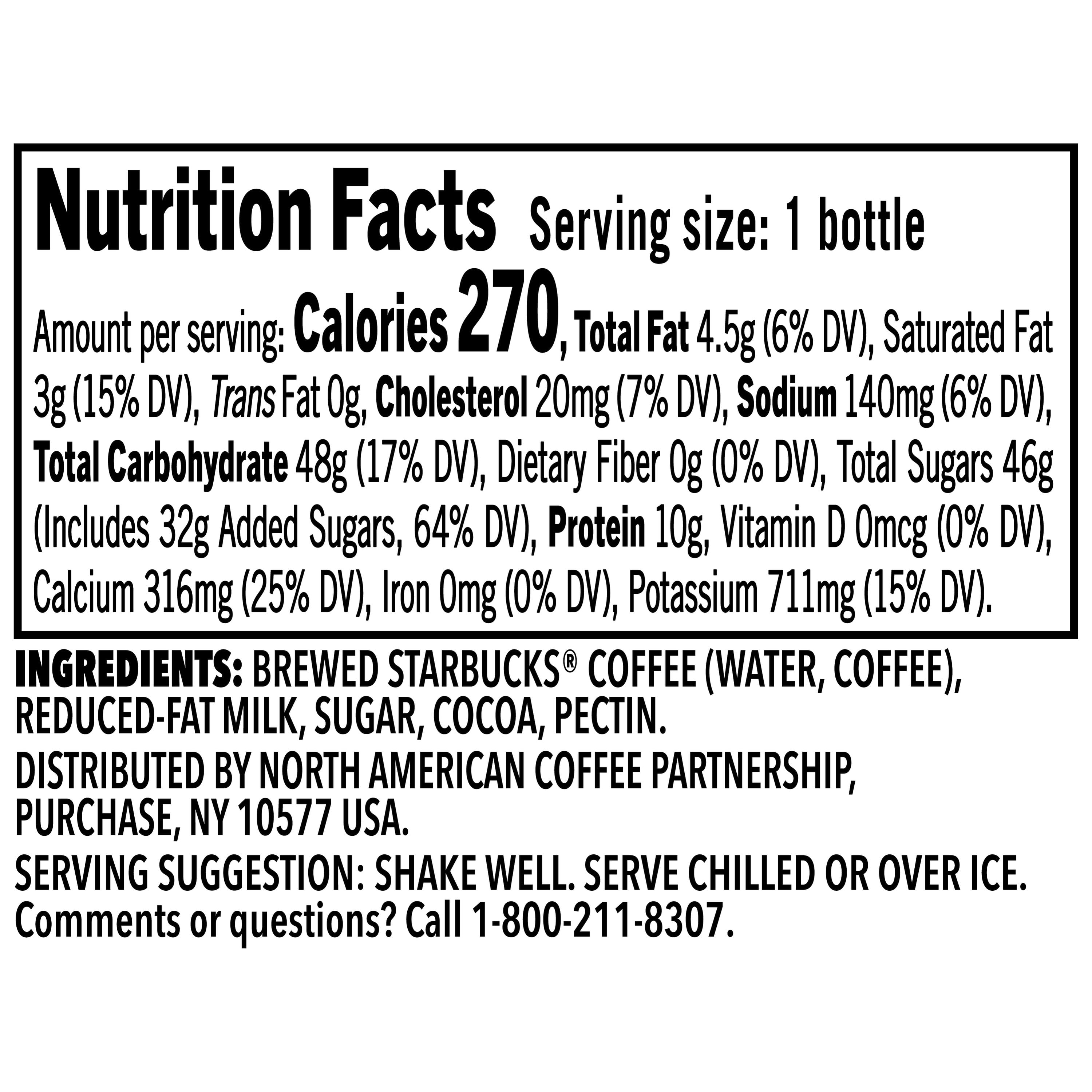 Starbucks Frappuccino Mocha Naturally Caffeinated Light Roast Chilled Coffee Drink 13.7 fl oz Bottle