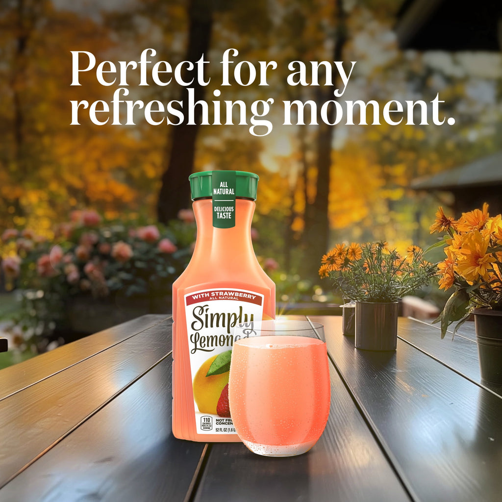 Simply Lemonade with Strawberry Juice Drink 52 fl oz Bottle