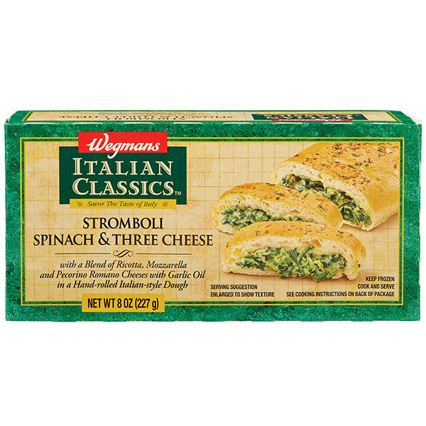 Wegmans Italian Classics Spinach Three Cheese Stromboli 8 Oz