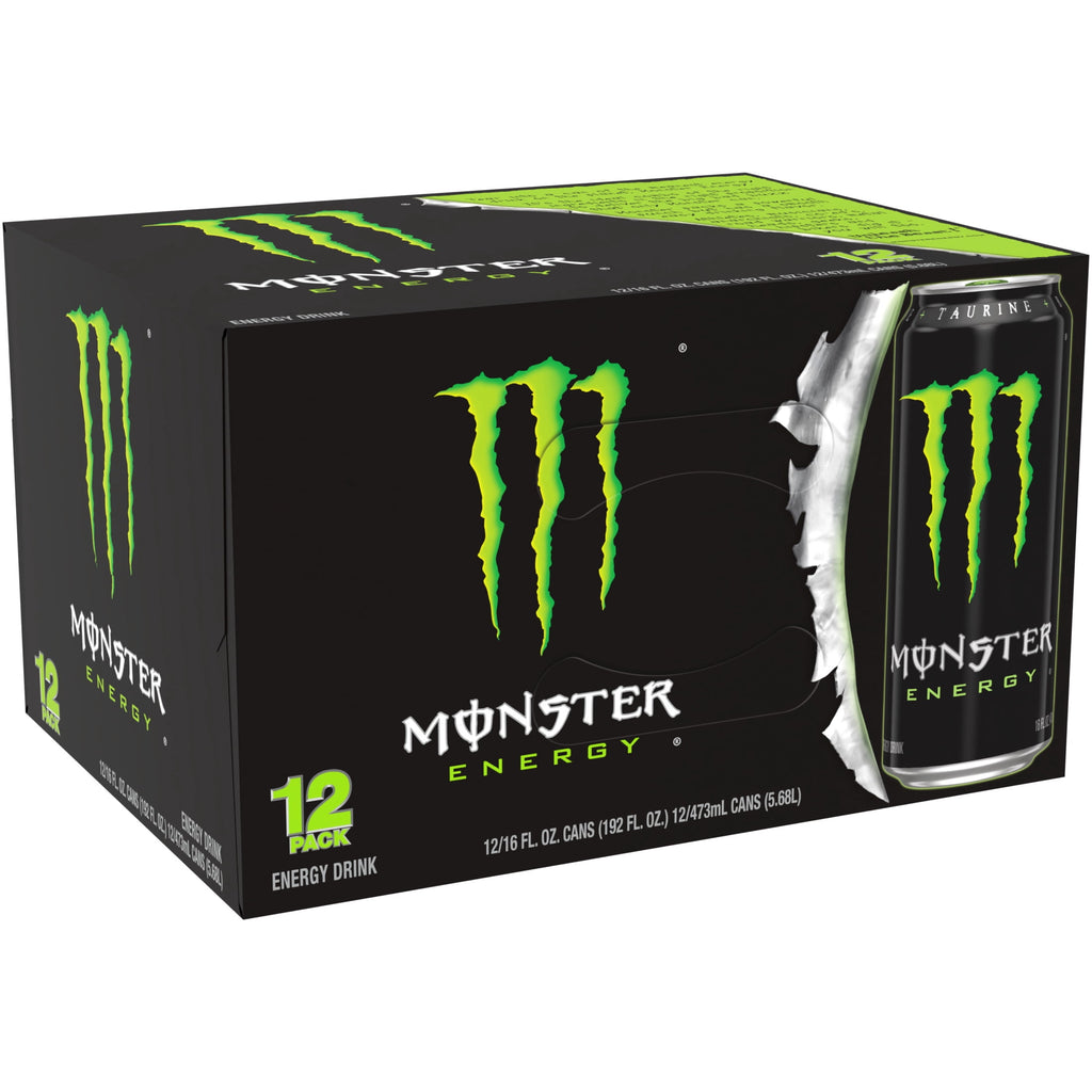 Monster Energy Original Energy Drink 16 fl oz 12 Pack Cans