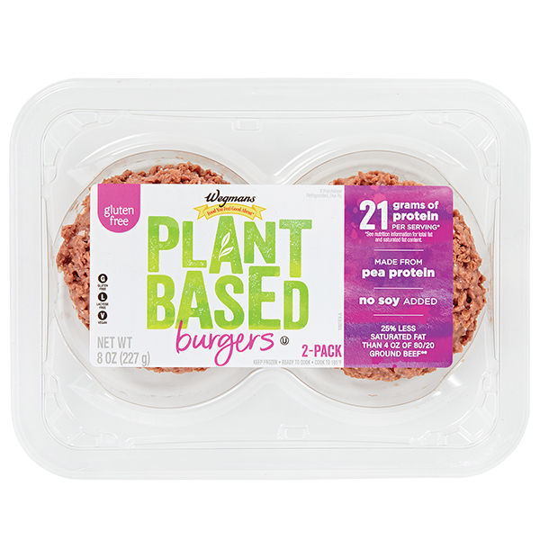 Wegmans Plant Based Burgers 2 Pack 8 Oz