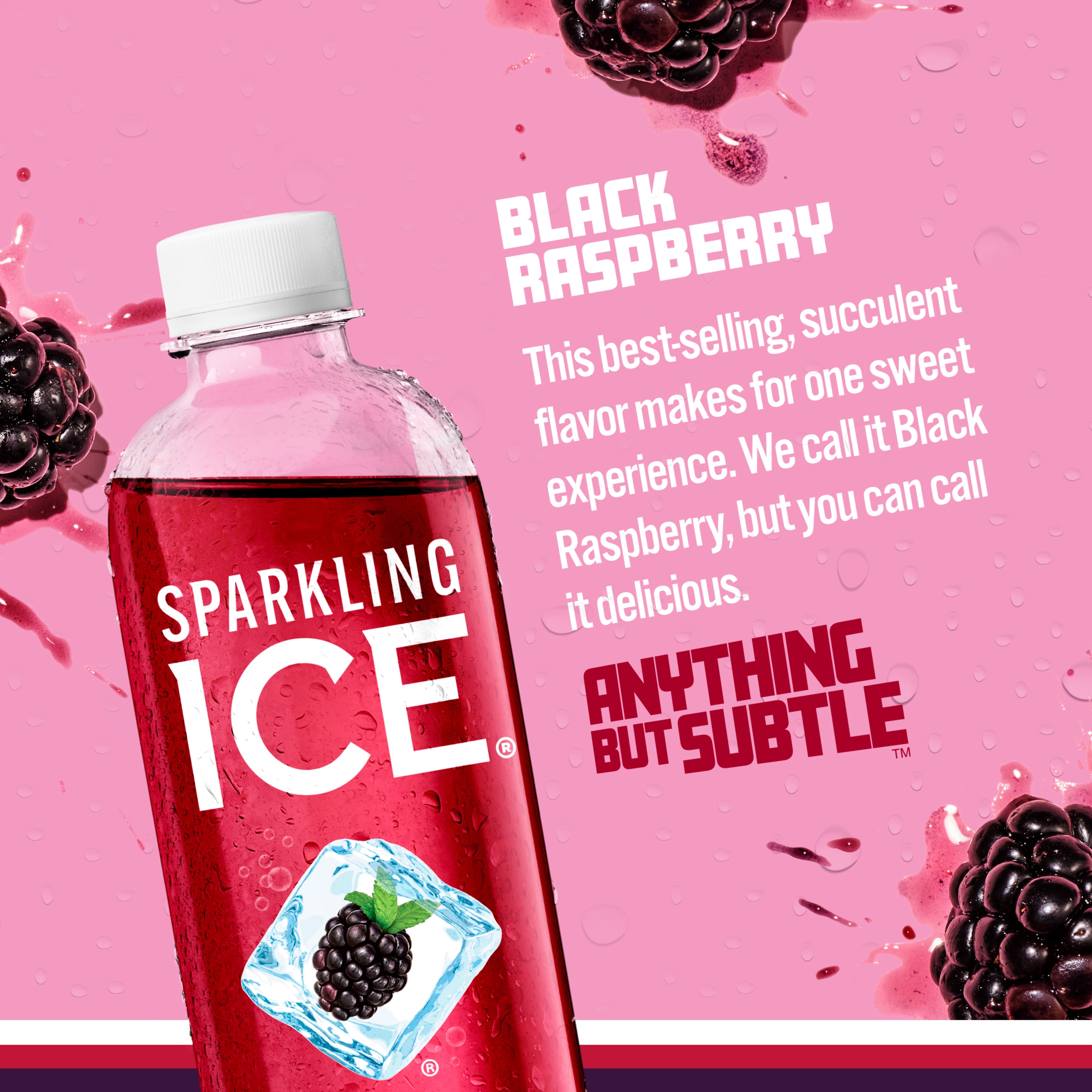 Sparkling Ice Naturally Flavored Sparkling Water Black Raspberry 17 fl oz