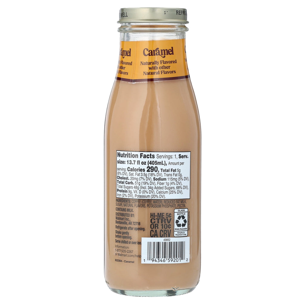 Great Value Iced Caramel Latte Coffee and Milk Beverage 13.7 fl oz