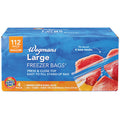 Wegmans Large Press & Close Top Freezer Bags Gallon Size 112 Count