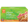 Wegmans Large Press & Close Top Storage Bags Gallon Size 4 Pack