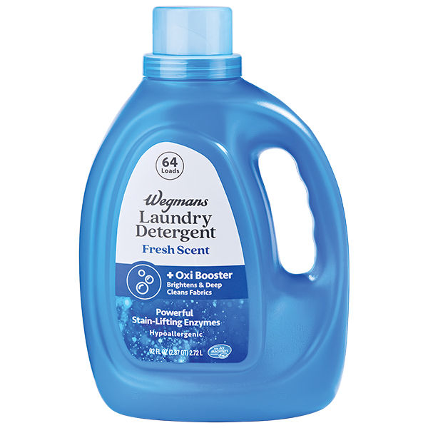 Wegmans Fresh Scent Laundry Detergent Oxi Booster 64 Loads 92 Fl Oz
