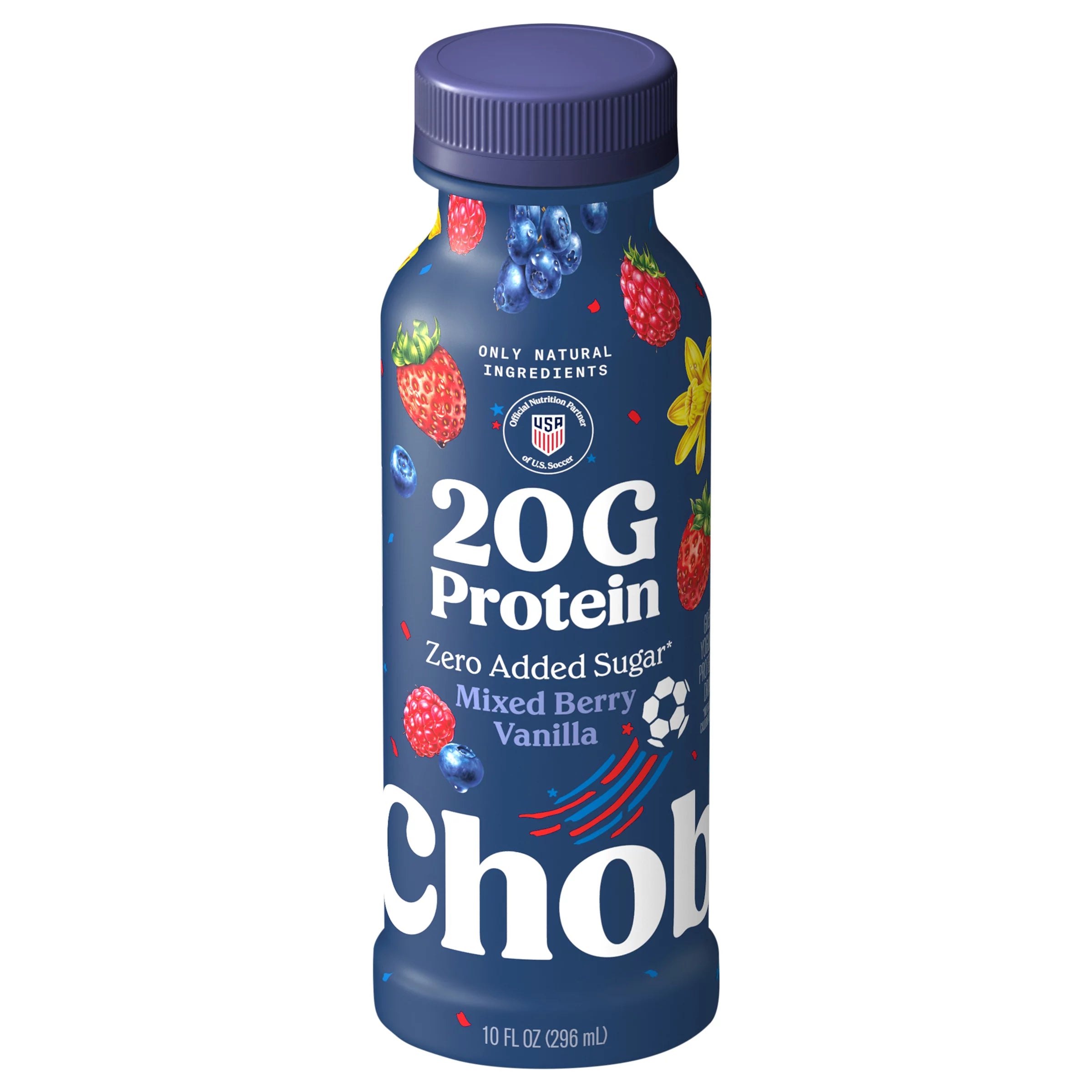 Chobani Zero Added Sugar Greek Yogurt Mixed Berry Vanilla Protein Drink 10 fl. oz.