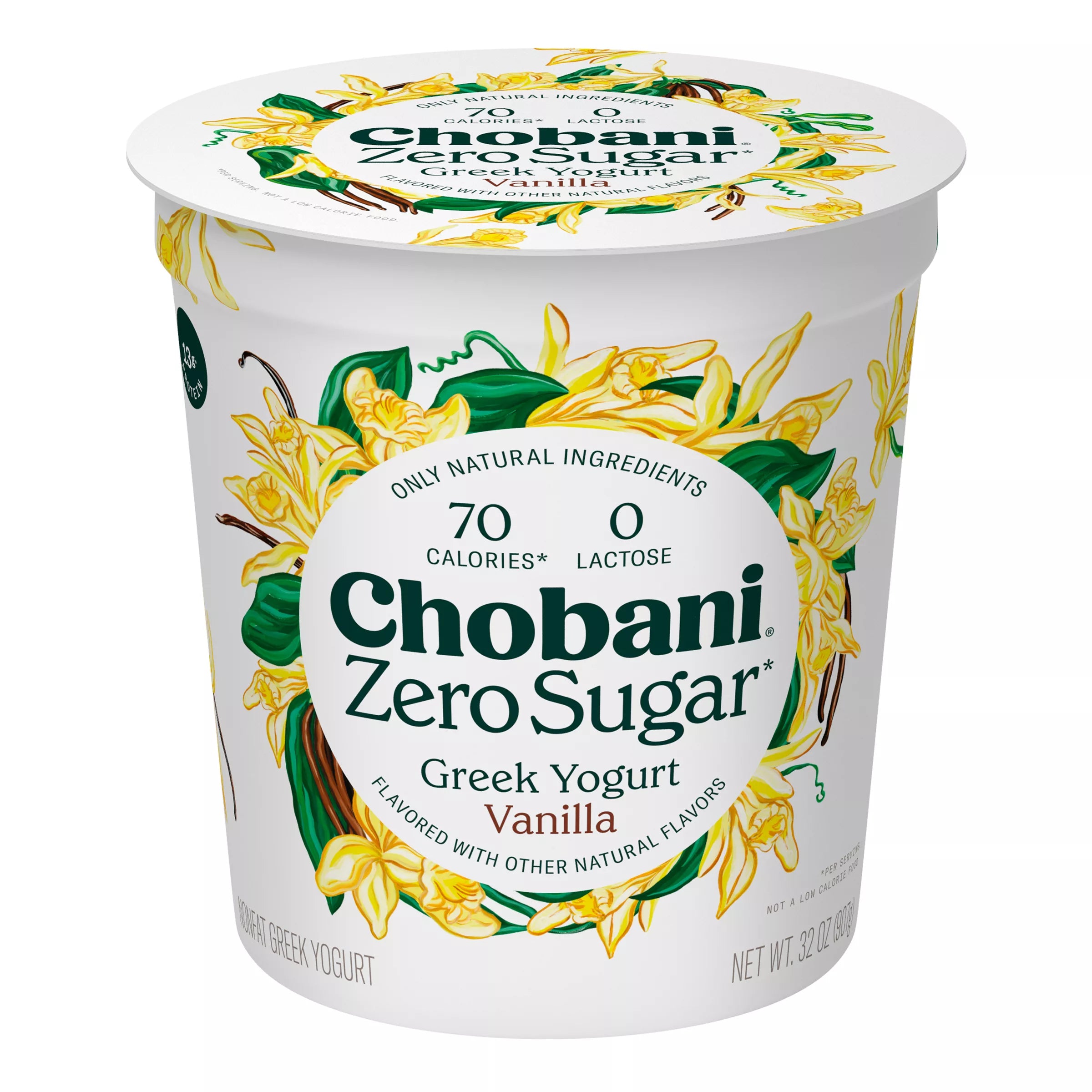 Chobani Yogurt, Greek, Nonfat, Zero Sugar, Vanilla 32 ounce