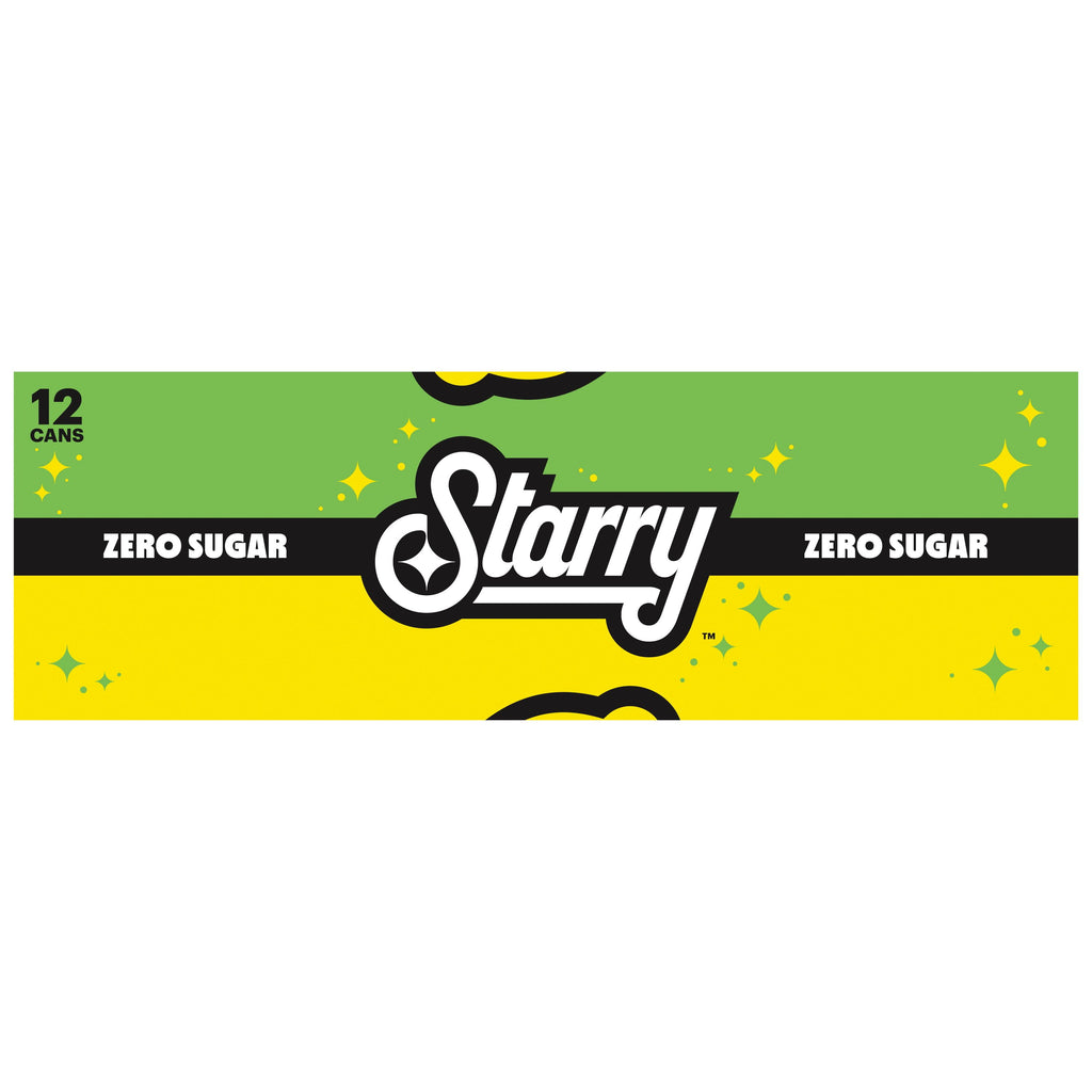 Starry Zero Sugar Lemon Lime Soda Pop Cans 12 Fl Oz 12 Pack