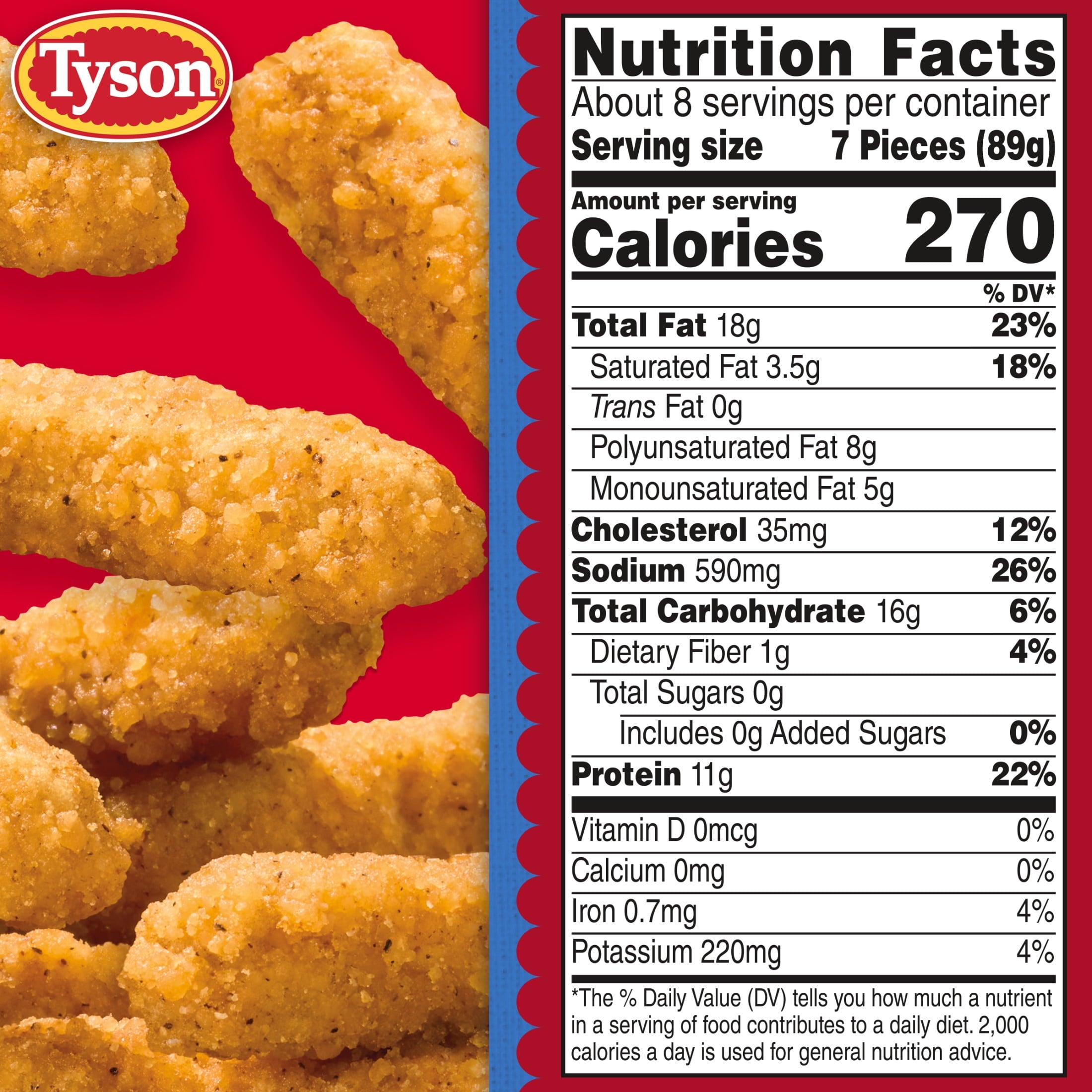 Tyson Any'Tizers Frozen White Meat Crispy Chicken Fries 26.5 Oz