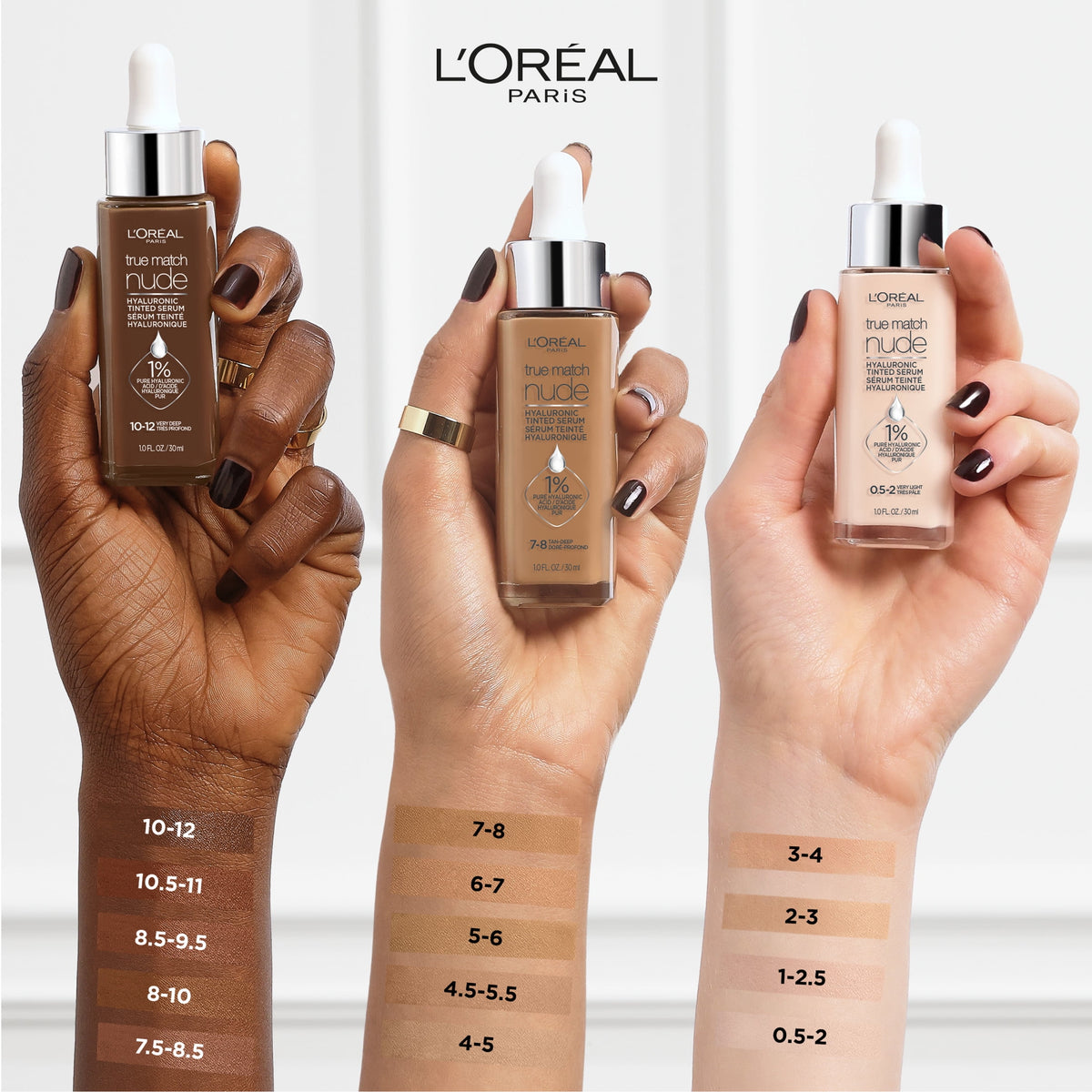 L'Oreal Paris True Match Hyaluronic Tinted Serum Foundation Makeup 1 fl oz