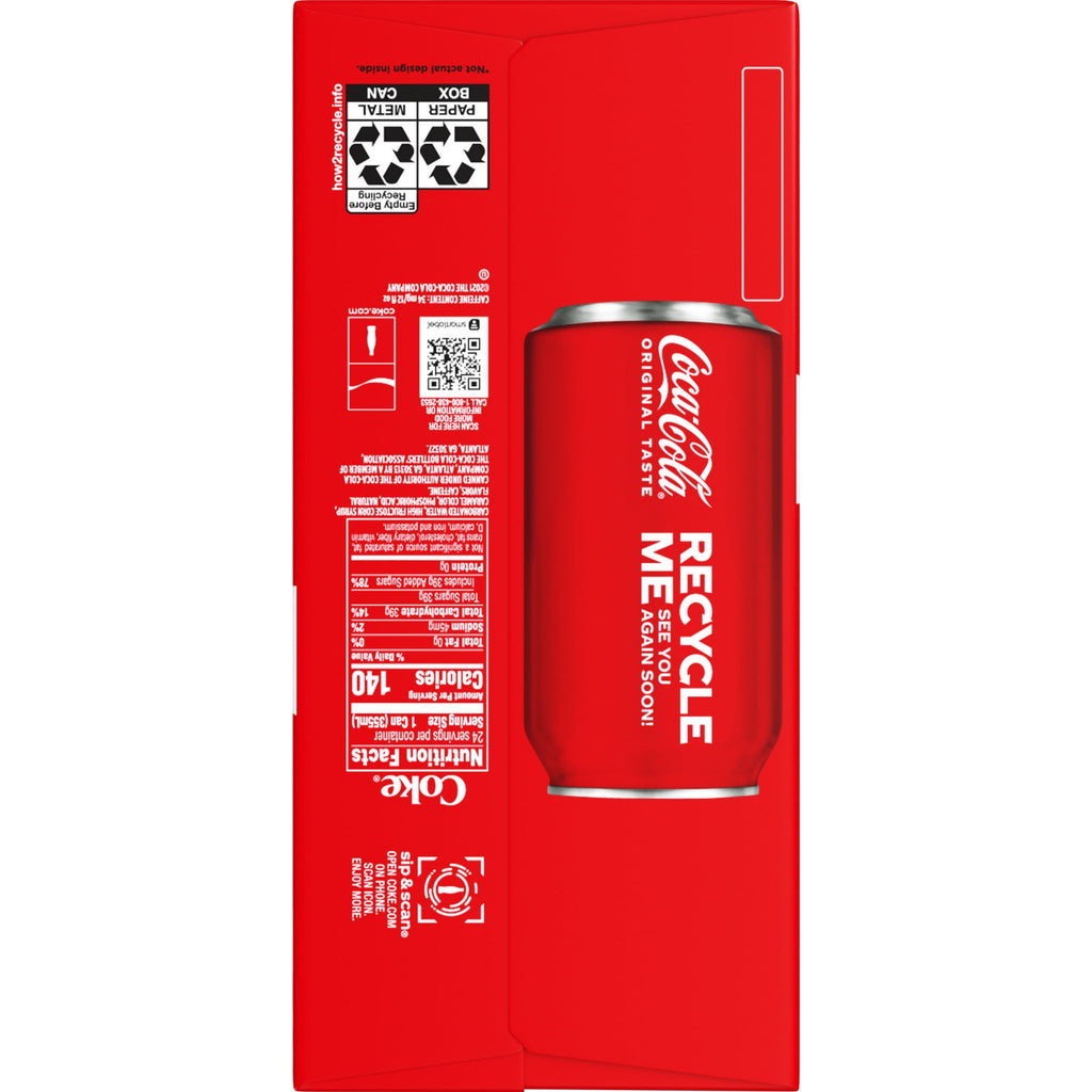 Soda Pop Cans 12 Fl Oz 24 Pack Coca-Cola