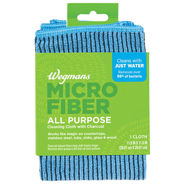 Wegmans Micro Fiber All Purpose Cleaning Cloth Charcoal 1 Ct