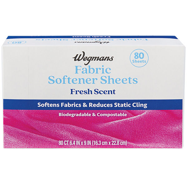 Wegmans Fresh Scent Fabric Softener Sheets 80 Count