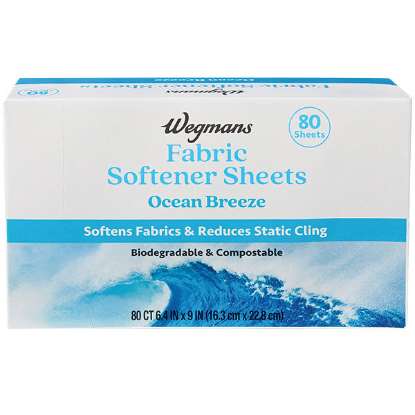Wegmans Ocean Breeze Fabric Softener Sheets 80 Ct