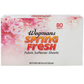 Wegmans Spring Fresh Fabric Softener Sheets 80 Ct