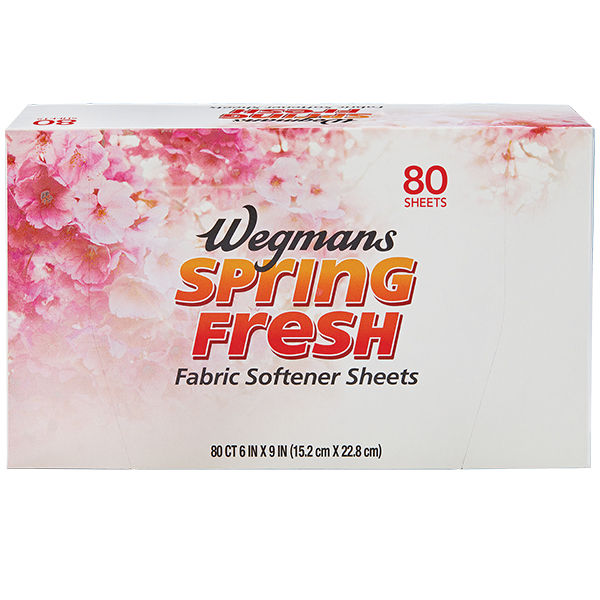 Wegmans Spring Fresh Fabric Softener Sheets 80 Ct
