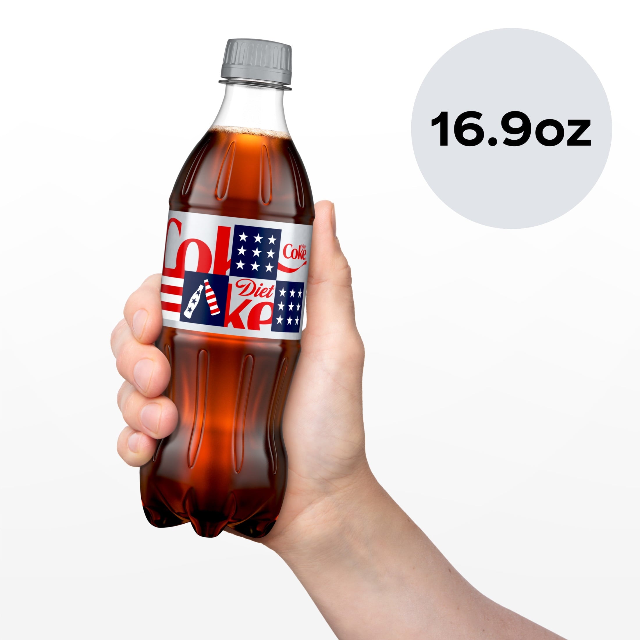 Soda Pop Bottles 16.9 Fl Oz 6 Pack Diet Coke