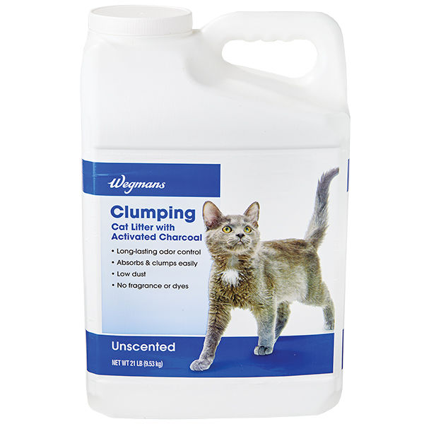 Wegmans Unscented Clumping Cat Litter With Activated Charcoal 21 Lb