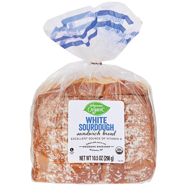 Wegmans Organic White Sourdough Sandwich Bread Half Loaf 10 oz