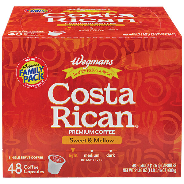 Wegmans Costa Rican Premium Coffee Capsules Family Pack 48 Count