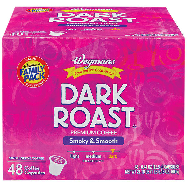 Wegmans Dark Roast Premium Coffee Capsules Family Pack 48 Count