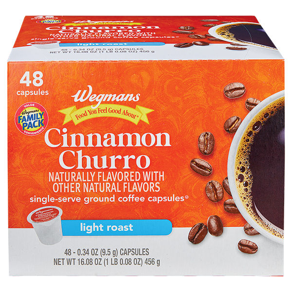 Wegmans Cinnamon Churro Coffee Capsules Family Pack 48 Ct