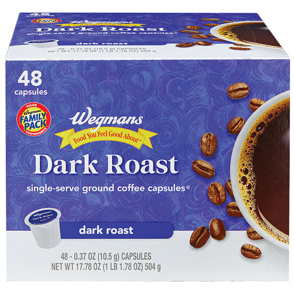 Wegmans Dark Roast Coffee Capsules Family Pack 48 Count