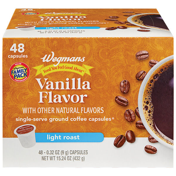 Wegmans Vanilla Flavor Coffee Capsules Family Pack 48 Count