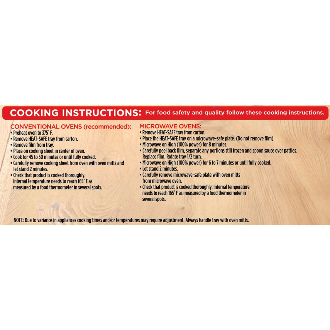 On-Cor BBQ Sauce & Boneless Rib Shaped Patties Frozen Meal 26 Oz