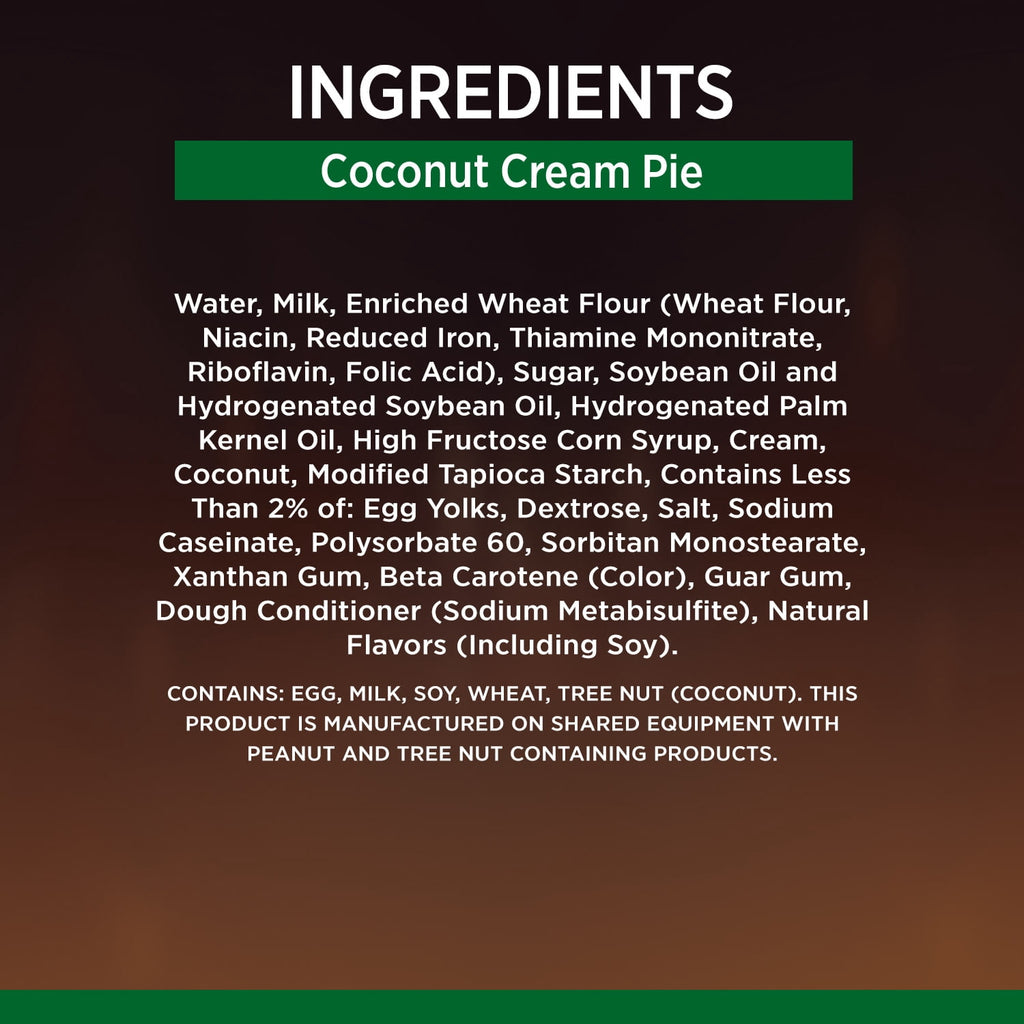 Coconut Cream Pie 30.3 Oz Frozen Dessert Marie Callender's