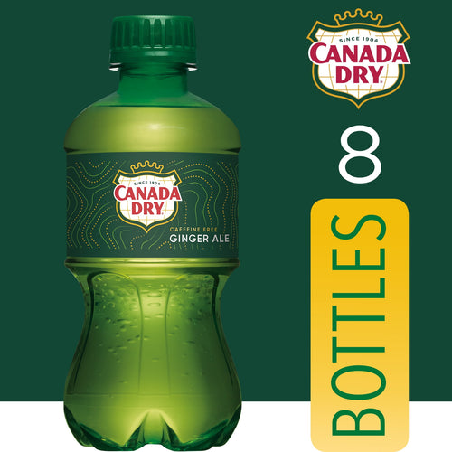 Canada Dry Caffeine Free Ginger Ale Soda Pop Bottles 12 Fl Oz 8 Pack